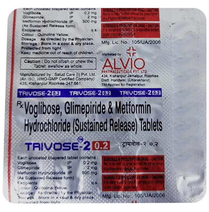 Trivose 2 0.2 Tablet SR