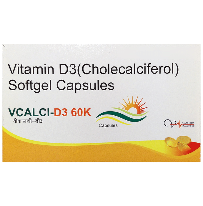Vcalci-D3 60K Softgel Capsule
