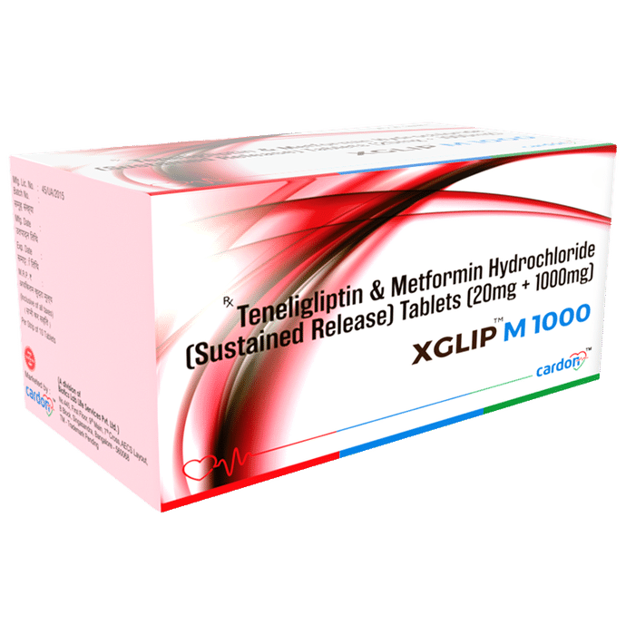 Xglip M 1000mg/20mg Tablet