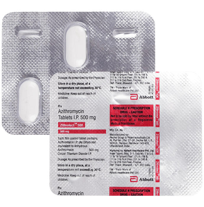 Zithrolect 500 Tablet