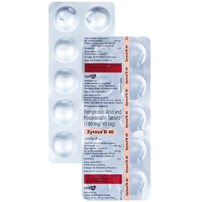 Zyrova B 180mg/40mg Tablet